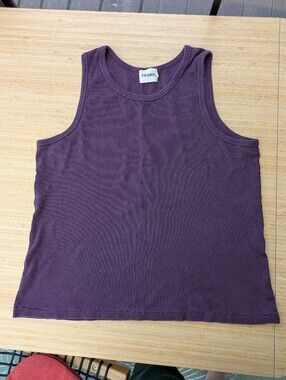 Ribbed Tank Top in Deep Plum